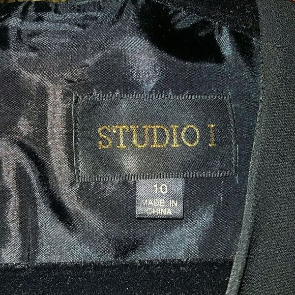 Studio I 2 pc business casual black pant suit size 10 NWT evening dinner party - Picture 8 of 8